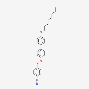 molecular formula C28H31NO2 B14347154 4-({[4'-(Octyloxy)[1,1'-biphenyl]-4-yl]oxy}methyl)benzonitrile CAS No. 91577-99-0