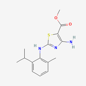 molecular formula C15H19N3O2S B1434718 Methyl 4-amino-2-[(2-isopropyl-6-methylphenyl)amino]-1,3-thiazole-5-carboxylate CAS No. 1858250-50-6