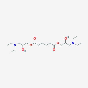 molecular formula C20H40N2O6 B14347185 Bis[3-(diethylamino)-2-hydroxypropyl] hexanedioate CAS No. 96300-19-5