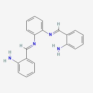 molecular formula C20H18N4 B14347190 2,2'-{1,2-Phenylenebis[azanylylidene(E)methanylylidene]}dianiline CAS No. 94547-56-5