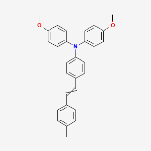 4-Methoxy-N-(4-methoxyphenyl)-N-{4-[2-(4-methylphenyl)ethenyl]phenyl}aniline