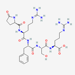 molecular formula C29H45N11O8 B1434723 (Pyr1)-Opiorphin trifluoroacetate CAS No. 1189350-60-4