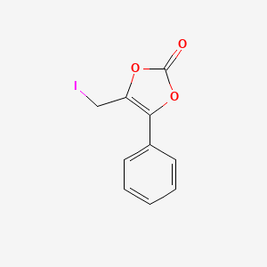 molecular formula C10H7IO3 B14347244 4-(Iodomethyl)-5-phenyl-2H-1,3-dioxol-2-one CAS No. 93034-36-7