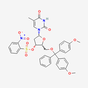 molecular formula C37H35N3O11S B1434725 1-(2'-脱氧-5'-O-DMT-3'-O-硝基苯磺酰基-β-D-李可呋喃糖基)胸腺嘧啶 CAS No. 444717-20-8