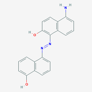 molecular formula C20H15N3O2 B14347282 5-Amino-1-[2-(5-hydroxynaphthalen-1-yl)hydrazinylidene]naphthalen-2(1H)-one CAS No. 90377-45-0