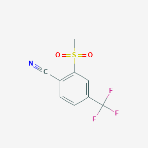 molecular formula C9H6F3NO2S B1434729 2-Methanesulfonyl-4-(trifluoromethyl)benzonitrile CAS No. 1383827-77-7