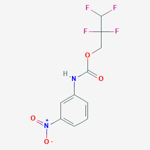 molecular formula C10H8F4N2O4 B14347322 2,2,3,3-Tetrafluoropropyl (3-nitrophenyl)carbamate CAS No. 90687-70-0