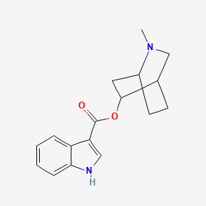 molecular formula C17H20N2O2 B14347332 2-Methyl-2-azabicyclo[2.2.2]octan-5-yl 1H-indole-3-carboxylate CAS No. 99444-91-4