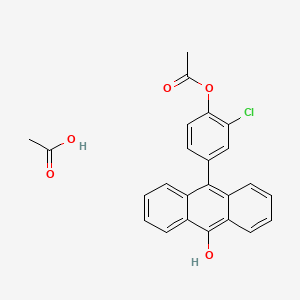 Acetic acid;[2-chloro-4-(10-hydroxyanthracen-9-yl)phenyl] acetate