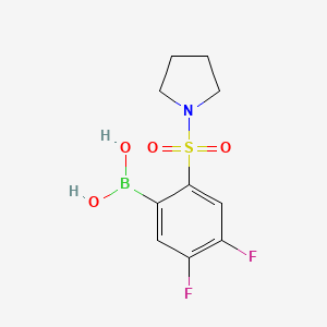 molecular formula C10H12BF2NO4S B1434738 (4,5-Difluoro-2-(pyrrolidin-1-ylsulfonyl)phenyl)boronic acid CAS No. 1704066-91-0