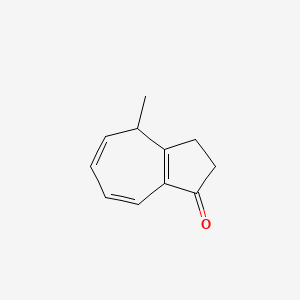 molecular formula C11H12O B14347382 4-Methyl-3,4-dihydroazulen-1(2H)-one CAS No. 90266-23-2