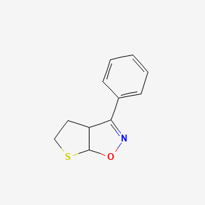 molecular formula C11H11NOS B14347384 3-Phenyl-3a,4,5,6a-tetrahydrothieno[3,2-d][1,2]oxazole CAS No. 90328-93-1