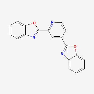 molecular formula C19H11N3O2 B14347393 2,2'-(Pyridine-2,4-diyl)bis(1,3-benzoxazole) CAS No. 91069-48-6