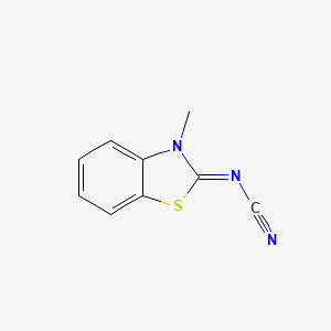 molecular formula C9H7N3S B14347399 (3-Methyl-1,3-benzothiazol-2(3H)-ylidene)cyanamide CAS No. 92819-62-0