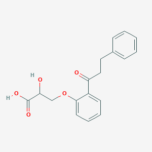 2-Hydroxy-3-[2-(3-phenylpropanoyl)phenoxy]propanoic acid