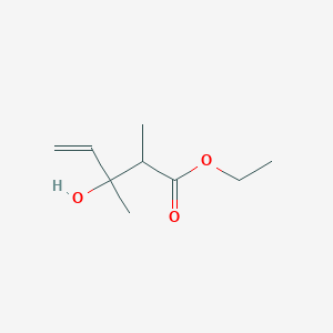 molecular formula C9H16O3 B14347437 Ethyl 3-hydroxy-2,3-dimethylpent-4-enoate CAS No. 90715-72-3