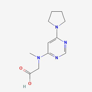 molecular formula C11H16N4O2 B1434747 2-(Methyl(6-(pyrrolidin-1-yl)pyrimidin-4-yl)amino)acetic acid CAS No. 1706428-10-5