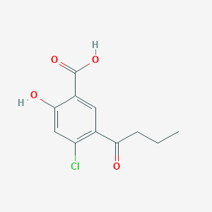 5-Butanoyl-4-chloro-2-hydroxybenzoic acid