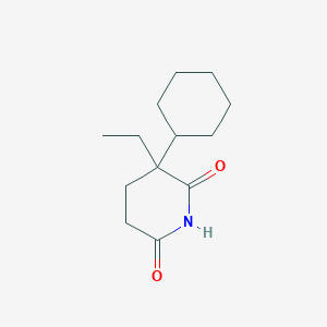 molecular formula C13H21NO2 B14347477 3-Cyclohexyl-3-ethylpiperidine-2,6-dione CAS No. 90355-75-2