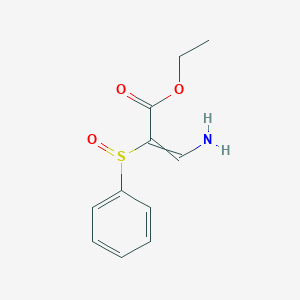 molecular formula C11H13NO3S B14347481 Ethyl 3-amino-2-(benzenesulfinyl)prop-2-enoate CAS No. 90520-20-0