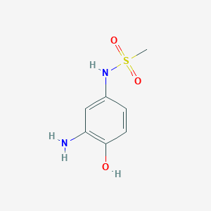 molecular formula C7H10N2O3S B14347502 N-(3-Amino-4-hydroxyphenyl)methanesulfonamide CAS No. 91151-84-7