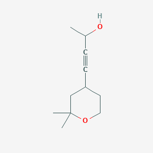 4-(2,2-Dimethyloxan-4-yl)but-3-yn-2-ol