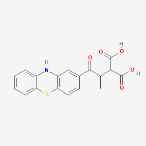 [1-Oxo-1-(10H-phenothiazin-2-yl)propan-2-yl]propanedioic acid