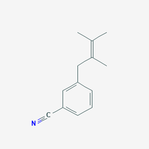 molecular formula C13H15N B14347569 3-(2,3-Dimethylbut-2-en-1-yl)benzonitrile CAS No. 92756-72-4