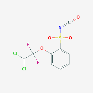 molecular formula C9H5Cl2F2NO4S B14347578 2-(2,2-Dichloro-1,1-difluoroethoxy)benzene-1-sulfonyl isocyanate CAS No. 90681-80-4