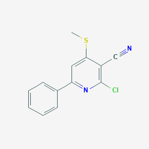 3-Pyridinecarbonitrile, 2-chloro-4-(methylthio)-6-phenyl-