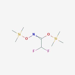 molecular formula C8H19F2NO2Si2 B14347626 Trimethylsilyl 2,2-difluoro-N-[(trimethylsilyl)oxy]ethanimidate CAS No. 92144-85-9