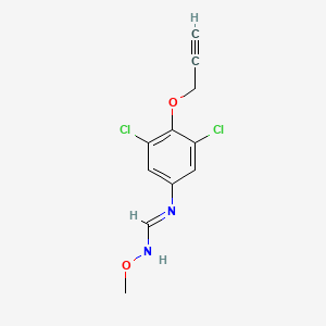 molecular formula C11H10Cl2N2O2 B14347655 N-(3,5-dichloro-4-prop-2-ynoxyphenyl)-N-methoxymethanimidamide CAS No. 98850-54-5