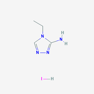 molecular formula C4H9IN4 B1434766 4-ethyl-4H-1,2,4-triazol-3-amine hydroiodide CAS No. 1803601-25-3
