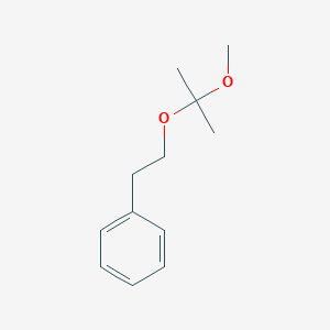 molecular formula C12H18O2 B14347671 {2-[(2-Methoxypropan-2-yl)oxy]ethyl}benzene CAS No. 94744-41-9