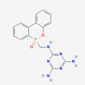 molecular formula C16H15N6O2P B1434768 N-[(10-oxido-9,10-dihydro-9-oxa-10-phosphaphenanthrene)methyl]-1,3,5-triazine-2,4,6-triamine CAS No. 66499-31-8