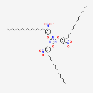 molecular formula C66H102N6O9 B14347685 2,4,6-Tris(4-nitro-3-pentadecylphenoxy)-1,3,5-triazine CAS No. 96550-09-3