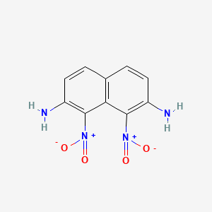 molecular formula C10H8N4O4 B14347694 1,8-Dinitronaphthalene-2,7-diamine CAS No. 90920-48-2