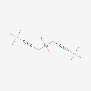 molecular formula C12H22I2Si2Sn B14347708 [(Diiodostannanediyl)di(prop-1-yne-3,1-diyl)]bis(trimethylsilane) CAS No. 94083-24-6