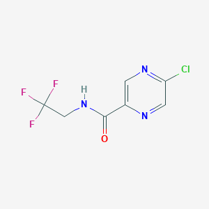 molecular formula C7H5ClF3N3O B1434773 5-氯吡嗪-2-羧酸(2,2,2-三氟乙基)酰胺 CAS No. 1691930-69-4