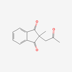 1H-indene-1,3(2H)-dione, 2-methyl-2-(2-oxopropyl)-