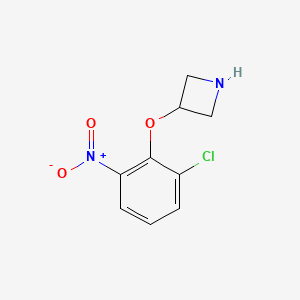 molecular formula C9H9ClN2O3 B1434776 3-(2-氯-6-硝基苯氧基)氮杂环丁烷 CAS No. 1701736-27-7