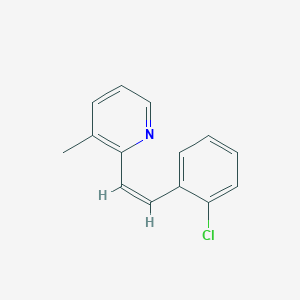 2-[(Z)-2-(2-chlorophenyl)ethenyl]-3-methylpyridine