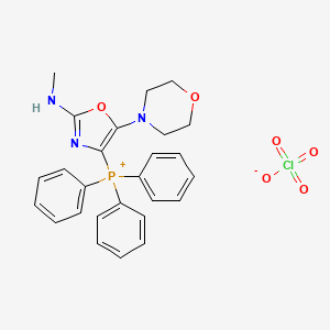 [2-(Methylamino)-5-(morpholin-4-yl)-1,3-oxazol-4-yl](triphenyl)phosphanium perchlorate