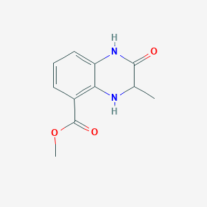 molecular formula C11H12N2O3 B1434778 Methyl 3-methyl-2-oxo-1,2,3,4-tetrahydroquinoxaline-5-carboxylate CAS No. 1644599-15-4