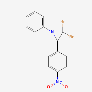 2,2-Dibromo-3-(4-nitrophenyl)-1-phenylaziridine