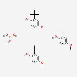 molecular formula C33H51O9P B14347808 2-Tert-butyl-4-methoxyphenol;phosphorous acid CAS No. 90683-36-6