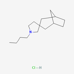 molecular formula C15H28ClN B14347821 1'-Butylspiro[bicyclo[3.2.1]octane-3,3'-pyrrolidine];hydrochloride CAS No. 93074-62-5