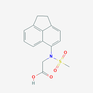 molecular formula C15H15NO4S B1434783 N-(1,2-Dihydroacenaphthylen-5-yl)-N-(methylsulfonyl)glycine CAS No. 1858255-15-8