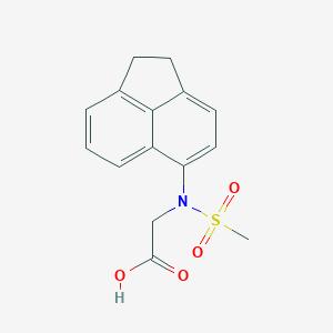 molecular formula C15H15NO4S B1434783 N-(1,2-二氢芴-5-基)-N-(甲磺酰基)甘氨酸 CAS No. 1858255-15-8