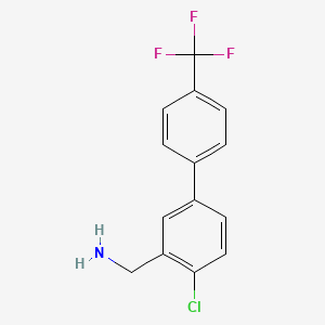 molecular formula C14H11ClF3N B1434784 C-(4-Chloro-4'-(trifluoromethyl)biphenyl-3-yl)-methylamine CAS No. 1261499-56-2